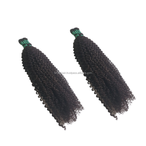 Bulk Hair 100% Human Remy Hair Extensions Cuticle Aligned Kinky Curly Soft Shiny <b>Tangled</b>-Free Indonesian Natural Hair Bundles - Product Image 3