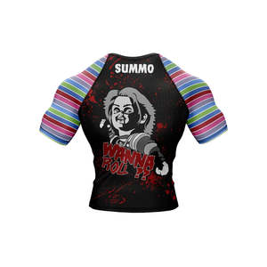 Custom Printed Rashguard Sublimation Printed Rashguard Mma Rashguard Bjj OEM Mma Rash guard for Men Short <b>Sleeve</b> Rash Guard - Product Image 5