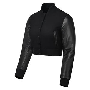 Nouvelle conception – Veste universitaire courte en toile de qualité supérieure pour femme – Confortable, respirante, épaisseur standard – Hiver – OEM - Product Image 2