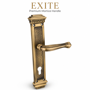 Premium EXITE Brass Mortice <b>Door</b> Handle Matte Brush Antique Finish Heavy Duty Lever Eco-Friendly Easy Installation Kitchen Home - Product Image 1