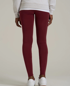 Leggings mi-mollet pour femme, taille mi-haute, décontractés, en tricot uni de coton/élasthanne, respirants, coupe ajustée, 220g, personnalisables - Product Image 3