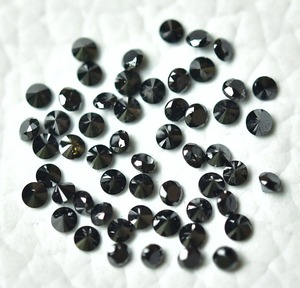 Diamants naturels noirs de qualité AAA, taille ronde brillante, 2 mm, 3 mm, certifiés IGI, diamants calibrés en vrac pour la fabrication de bijoux, vente en gros - Product Image 1