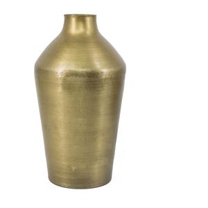 Vase décoratif en métal doré en gros, pot à fleurs conique pour centre de table de mariage, événement, fête, finition laiton de luxe, vase de table en métal - Product Image 1