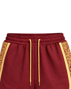 Shorts de basketball pour hommes rouge et jaune, respirants, séchage rapide, pour entraînement sportif, gym, course à pied, athlétisme, taille élastique, fabricant OEM - Product Image 4