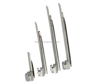 Ensemble de laryngoscope LED Miller de haute qualité, 4 lames droites en acier inoxydable, batterie amovible, équipement de diagnostic ORL vétérinaire - Product Image 6