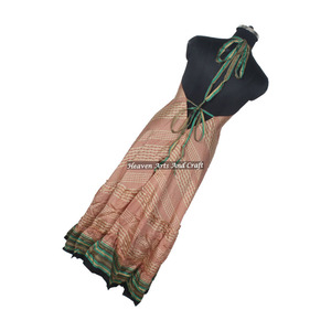 Vestido Sari de Seda Vintage Indio para Mujer, Vestido Informal sin Mangas para Mujer, Ropa de Fiesta de Primera Calidad, Elegante para Cena - Product Image 5