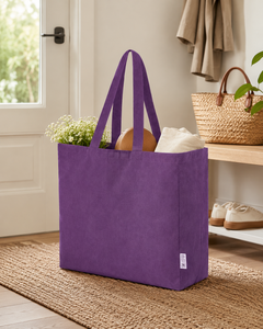 Custom Recycled Polycotton Tote Bag 220 GSM Large Shopping Bag with Self Handles Wholesale Promotional Manufacturer Exporter B2B - Product Image 6