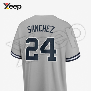 Maillot de baseball personnalisé pour homme XEEP XC-BBU-23 à manches courtes, respirant, en polyester, coupe athlétique, pour l'entraînement et les matchs - Product Image 2