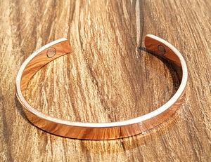 Bracelets simples en cuivre martelé et poli, magnétiques, écologiques, tendance, classiques, pour fêtes, personnalisables, favorisent la circulation sanguine - Product Image 4
