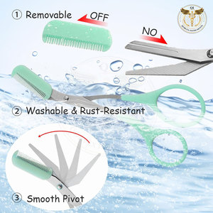 Premium Curved Eyebrow Scissors Stainless Steel Beauty Care Trimming <b>Makeup</b> <b>Tool</b> For Online Sale - Product Image 4