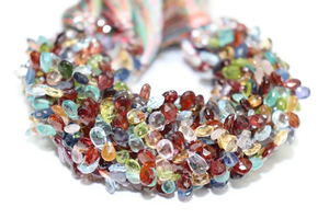 Cuentas en forma de pera de discoteca de 5x7mm y 8 pulgadas al por mayor, peras facetadas de piedras preciosas múltiples, materiales de piedra natural para la fabricación de joyas - Product Image 6