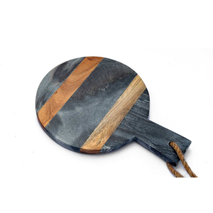 Planche à découper en marbre de haute qualité, planche à découper en bois de qualité alimentaire, planche de service artisanale éco-responsable, planche à découper en acacia - Product Image 5