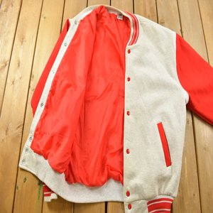 Blank Varsity Style Sweatshirt / Lined Sweater / Fruit Of The loom Super-cotton / Color <b>Block</b> - Product Image 3