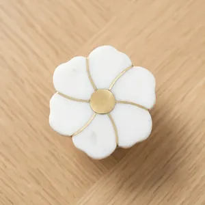 Trending Flower Marble Coasters <b>Set</b> Handmade Natural Stone Drink Coasters <b>Waterproof</b> Heat Resistant Home Kitchen Decor - Product Image 5