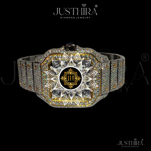 Indian Exporter Custom Logo Moissanite Diamond Quartz Watch OEM ODM Luxury <b>Wristwatch</b> Manufacturer Supply Available For Sale - Product Image 2