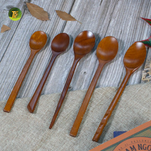 Juego de Cucharas de Madera de Acacia Clásicas, Hechas a Mano, Ecológicas, para Servir y Cocinar, Color Natural - Product Image 1