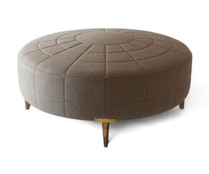 Pouf de style classique moderne en métal avec rembourrage en tissu éponge, idéal pour le salon et la chambre à coucher – Meilleure vente - Product Image 3