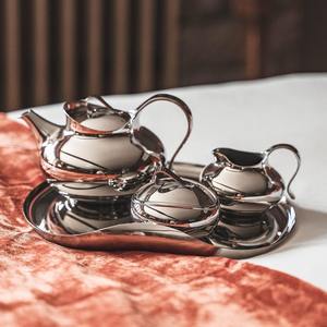 Bandeja de Servicio Multifuncional de Acero Inoxidable, Diseño Moderno y Ecológico, Color Plateado, para Cocina, Comedor y Sala de Estar, Venta al Por Mayor - Product Image 4