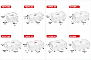 Juego de Recipientes de Almacenamiento de Plástico Transparente RIVER PLAST, Cajas Rectangulares Apilables Herméticas con Tapas, Libres de BPA, Sostenibles y Portátiles - Product Image 2
