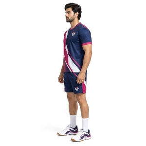 Conjuntos de entrenamiento de balonmano, conjunto de camiseta y pantalones cortos ligeros de alto rendimiento, tela transpirable y cómoda, adecuados para la práctica en equipo - Product Image 6