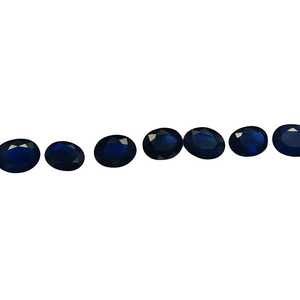 Zafiro Natural de Difusión de la Mejor Calidad, Corte Ovalado de 6x8mm, Color Azul Oscuro, Gema Suelta para Joyería, Certificado por Terceros - Product Image 3