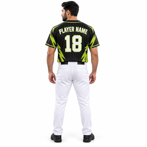 Camiseta de Béisbol Personalizada Unisex, Rayada, de Poliéster, Manga Corta, Transpirable, con Nombre y Número del Equipo, Corte Regular, para Verano - Product Image 3