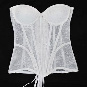 Conjunto de faja moldeadora sin costuras de jersey para mujer con diseño elegante, control firme, malla transpirable, transparente, con diseño de corsé de varillas y cierre de corchetes - Product Image 3