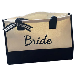 Sacs de courses réutilisables personnalisés avec logo d'usine, sacs en jute à poignées pour les emballages cadeaux et les activités publicitaires - Product Image 1