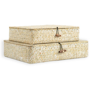 Good price natural sea grass jewelry gift <b>box</b> wholesale custom sizes sea grass boxes fast shipping - Product Image 3