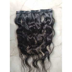 Extensions de cheveux naturelles de haute qualité, aspect naturel, sans couture, 7 clips, provenant d'un fournisseur indien, prix de gros. - Product Image 1