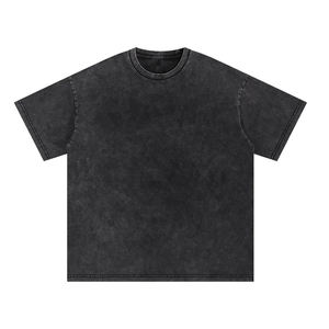 T-shirts personnalisés en coton délavé pour hommes, vente en gros, tissu 100% coton, t-shirt oversize délavé style vintage pour hommes - Product Image 2