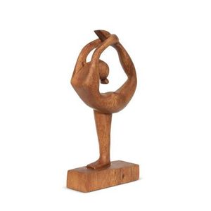 Classic Wooden Yoga Sculpture For Home Temple Decor Office <b>Table</b> And Spiritual Interior Styling - Product Image 1