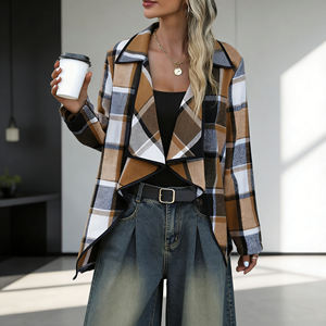 Oferta en Temu: Abrigo informal para mujer, cárdigan abierto por delante, corte holgado, manga larga, ropa de abrigo de moda para otoño e invierno, ideal para uso diario. - Product Image 1