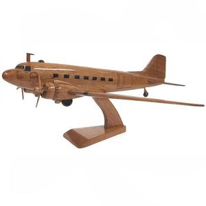 Sculpture d'avion décorative minimaliste en bois pour la décoration intérieure contemporaine - Product Image 4