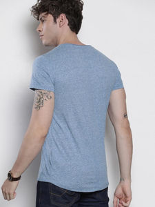 Venta Directa de Fábrica, Camiseta Casual de Manga Corta con Cuello en V para Hombre, 100% Algodón, Corte Regular, Anti-Pilling y de Secado Rápido - Product Image 3