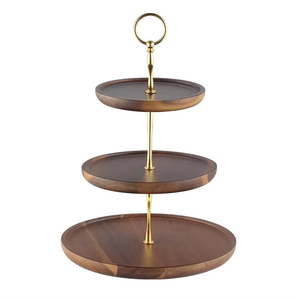Soporte para Pastel de Madera en Oferta, Soporte para Pastel Redondo, Soporte Decorativo para Servir Pasteles con 3 Niveles - Product Image 3