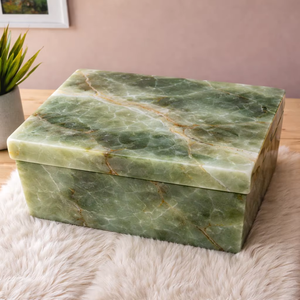 Premium Eco-Friendly Green Onyx Handmade Jewelry Storage <b>Box</b> for <b>Easter</b> and Halloween <b>Gifts</b> - Product Image 1