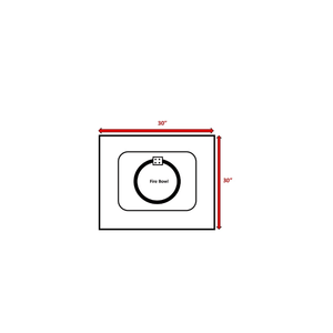 Tavolo da Esterno con Braciere in Acciaio 25 H X 30 L con Coperchio, Resistente ed Elegante per Uso Tutto l'Anno - Product Image 6