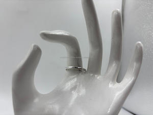 Bague en argent 92.5 de qualité supérieure en argent pur véritable avec un confort et un style résistants au ternissement-Matériau principal en laiton - Product Image 2