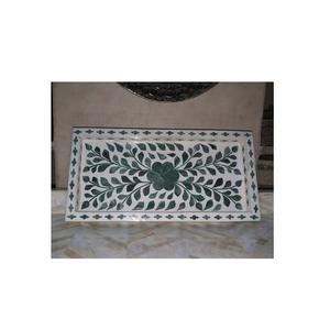 Bandeja de Almacenamiento de Nácar de Alta Calidad, Bandeja con Diseño de Hoja y Decoración para el Hogar, Hecha en India - Product Image 1