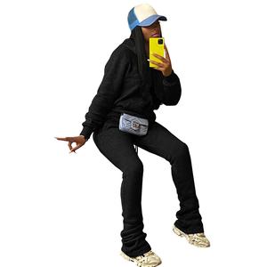 Nouveautés Hiver Femmes Casual 2pc Jogger Pull Hoodies Épais Survêtement Pantalon Ensemble 100% Coton Deux Pièces Pantalon Ensembles - Product Image 3