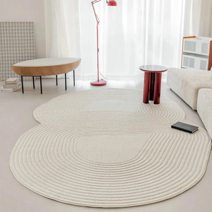 Flowform Irregular Shaped Hand-Tufted Rug Handmade <b>Abstract</b> Area Carpet with Organic Curves for Living Room Bedroom Decor - Product Image 5