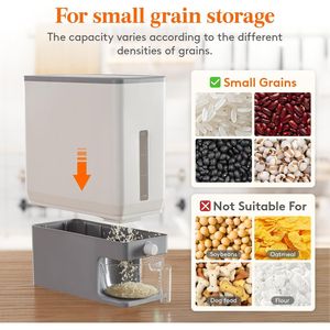 Dispenser per Riso da 25 Libbre (11,3 kg) Contenitore Sigillato Antiumidità con Misurino per Cucina e Dispensa Prodotto BP - Product Image 5