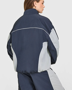 Zipper Panel Windbreaker Women's Set Side Pockets Water Resistant Oversize <b>Wind</b> <b>Breaker</b> Women's Tracksuit Lightweight Breathable - Product Image 2
