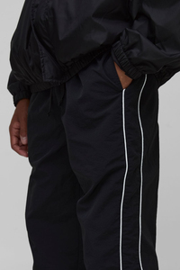 Pantalones de chándal anchos de lona de poliéster/algodón para hombre, diseño personalizado, corte holgado, estilo casual, lavados, con bordado, al por mayor - Product Image 6