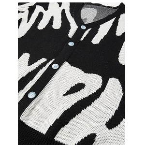 Cardigan en tricot classique boutonné pour homme - Product Image 4