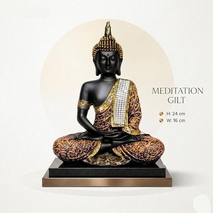 Wholesale Premium Resin Handmade <b>Religious</b> Meditating Buddha <b>Statue</b> Stick Incense White Buddha Home Decor Tabletop Showpiece - Product Image 3