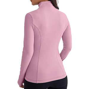 Veste de yoga confortable pour femme, coupe classique, manches longues, respirante, avec empiècements en mesh sur le devant, anti-bactérienne, écologique, séchage rapide, vêtement de fitness - Product Image 4