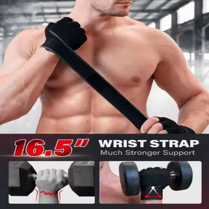 Gants de musculation de qualité supérieure avec support pour les poignets, antidérapants, respirants, demi-doigts, pour hommes, pour l'entraînement et les sports - Product Image 6