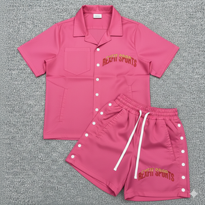 Ensemble short et coupe-vent pour homme Rexfit Sports Factory, en nylon durable, idéal pour la course à pied et la gym, tenue d'été. - Product Image 2